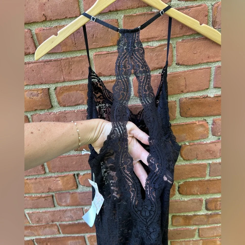 In Bloom by Jonquil Black Lace Slip